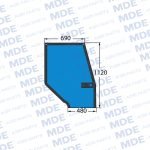 Case 51 Series R/H Upper Door Glass