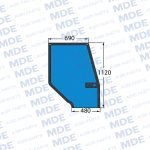 Case 51 Series L/H Upper Door Glass
