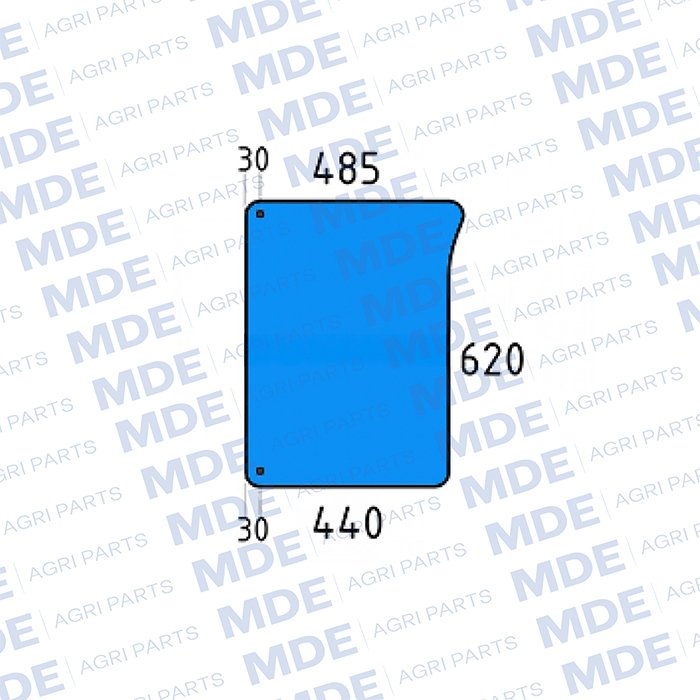 MDE401282.jpg John Deere 6000/6010 Series R/H Lower Front Glass - Image 1