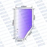 John Deere 6000 series R/H Door Glass