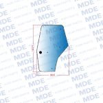 Case/McCormick R/H cab door glass