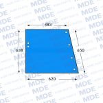 International L Cab Side Window Glass 2 Handle Hol